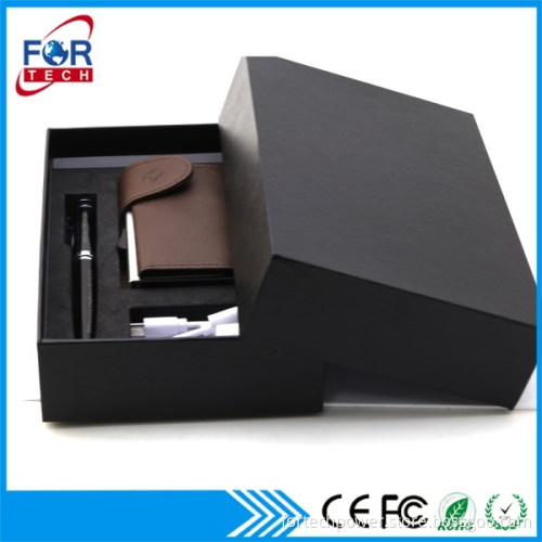 2015 Promotional Custom Logo Business Key Chain And Pen, Power Banks Gift Set Items For Corporate Gift